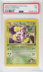 V1793: 2000: Koga's Weezing: 50/132: 1ST Edition: Gym Challenge: PSA: 7: NM: 102261230